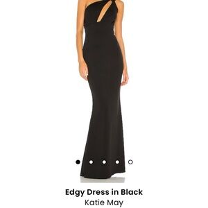Katie May One Shoulder Black Gown